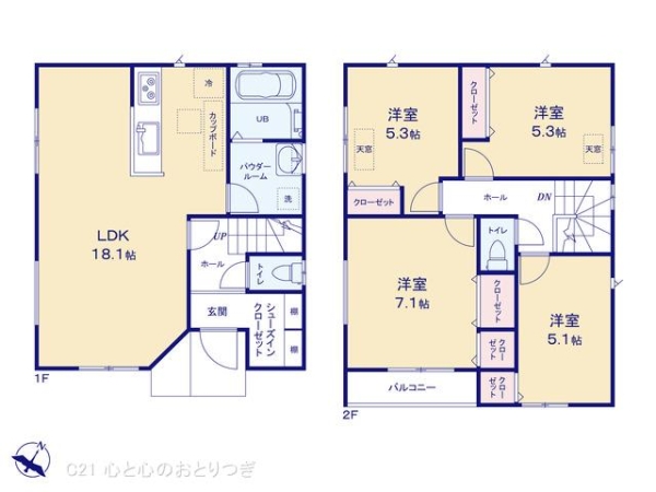 横浜市青葉区恩田町1期　新築分譲住宅　1号棟