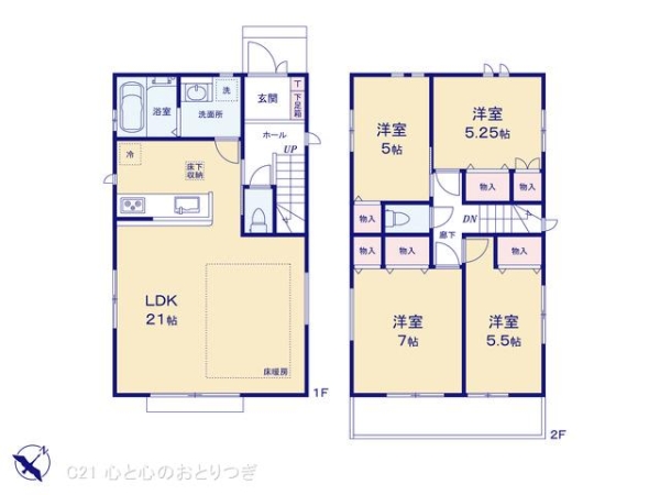 横浜市旭区東希望が丘の新築一戸建(間取り)