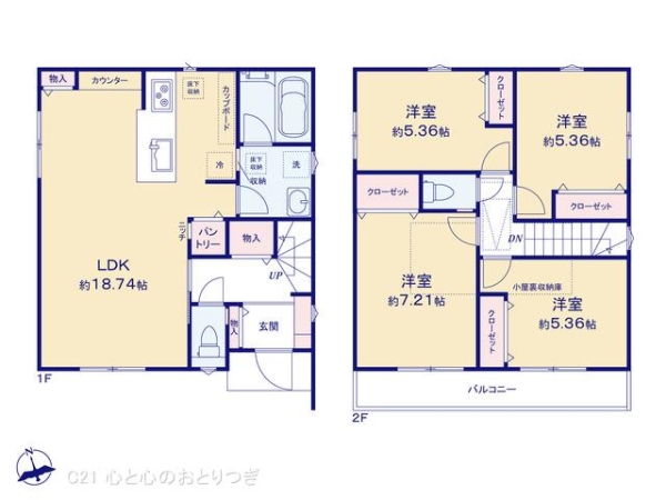 横浜市瀬谷区南台1丁目の新築一戸建(間取り)