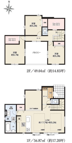 横浜市瀬谷区阿久和西2丁目 新築戸建 全3棟 3号棟(間取り)