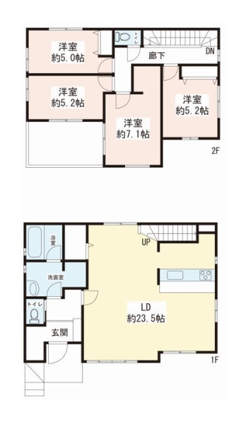 綾瀬市早川　新築戸建　全2棟　2　1号棟