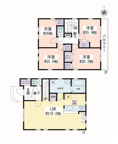 大和市福田8丁目　新築戸建　全3棟　2号棟