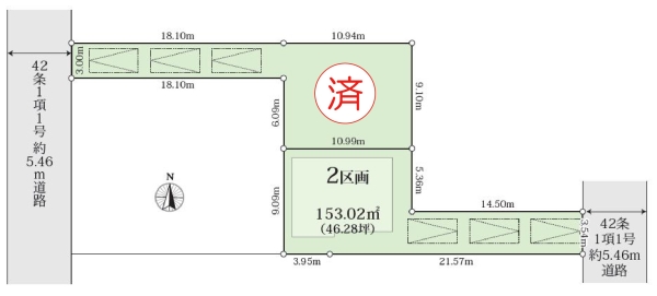 大和市中央林間4丁目　売地　全2区画　2区画