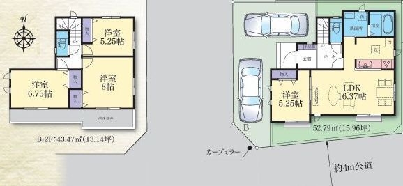 座間市立野台2丁目　新築分譲住宅　B号棟