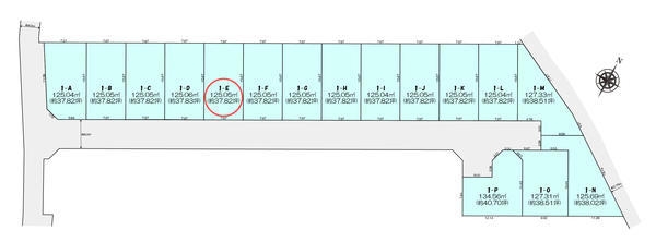 町田市木曽西1丁目　売地　全16区画　1　E