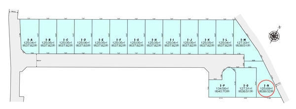 町田市木曽西1丁目　売地　全16区画　1　N