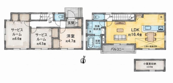 大和市上和田　新築戸建　全2棟　A号棟