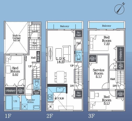 相模原市南区相模大野2丁目3期　新築分譲住宅　1号棟