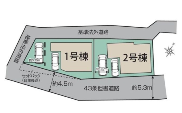横浜市瀬谷区二ツ橋町　新築戸建　全2棟　1号棟