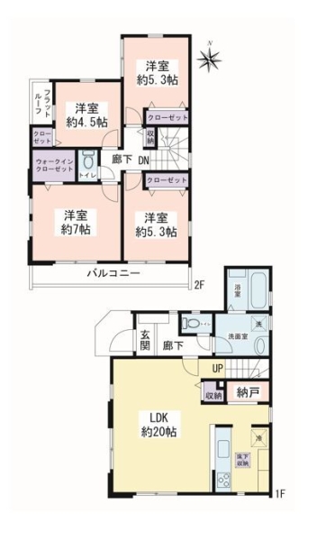 大和市中央6丁目　新築戸建　全2棟　1号棟