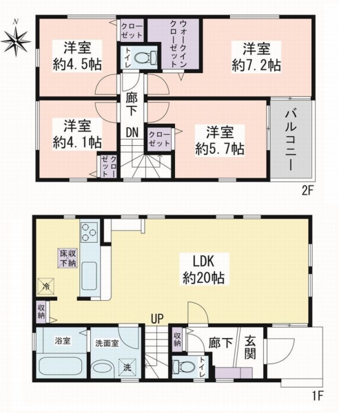 大和市福田 新築戸建 全2棟 2号棟