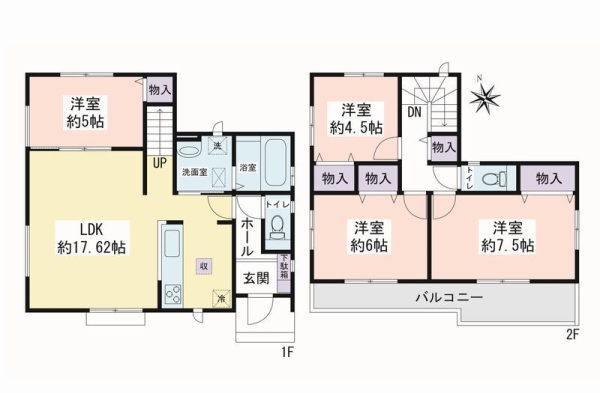 大和市西鶴間6丁目 新築戸建 全3棟 A号棟