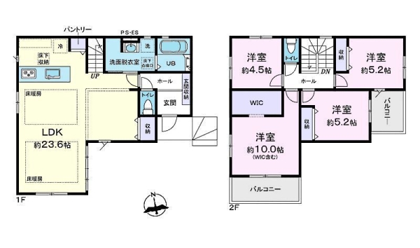 綾瀬市綾西3丁目　新築戸建　全2棟　1号棟