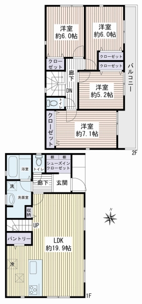 大和市上和田 新築戸建 全5棟 3号棟