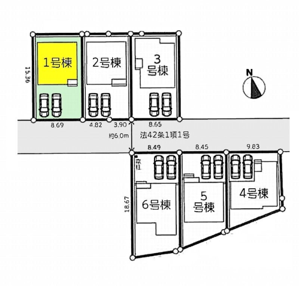 大和市下鶴間　新築戸建　全6棟　1号棟
