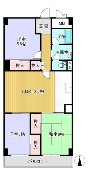 福陵ハイデンス5F