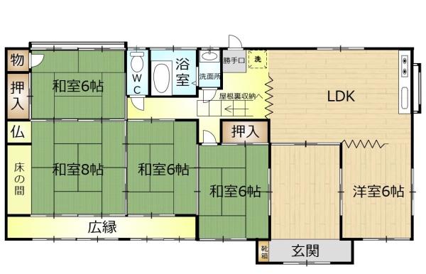 宇佐市大字中原　平家造既存住宅