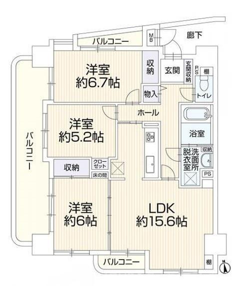ハウベスト大橋(間取り)