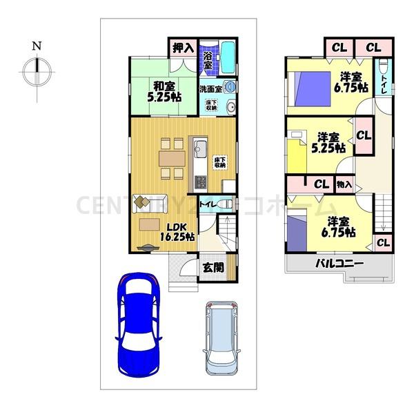 美原区平尾　新築一戸建　１号棟