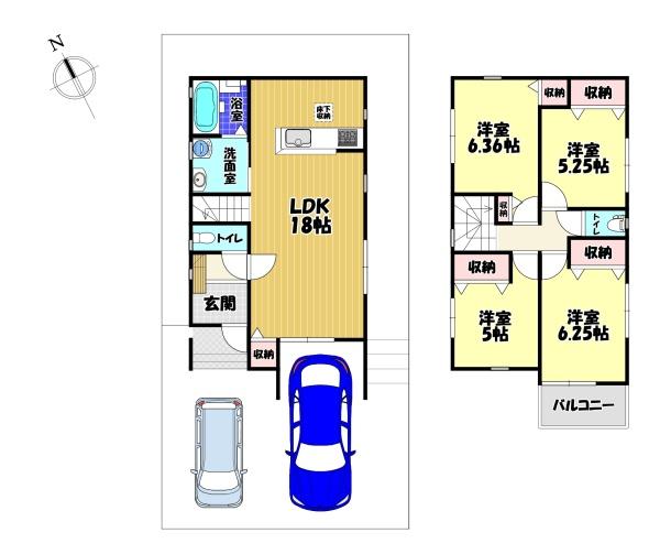 大阪狭山市大野台５丁目　新築一戸建　１号棟