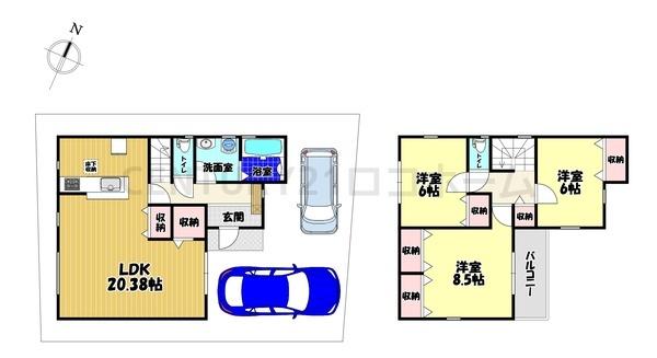 河内長野市古野町第２期　新築一戸建　２号棟