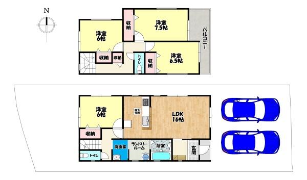 南河内郡河南町東山　新築一戸建　３号棟