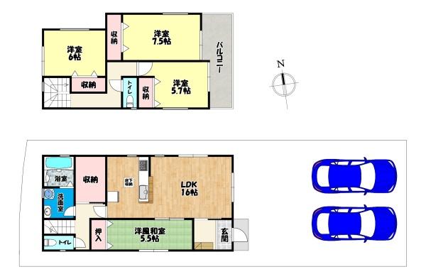 南河内郡河南町東山　新築一戸建　４号棟