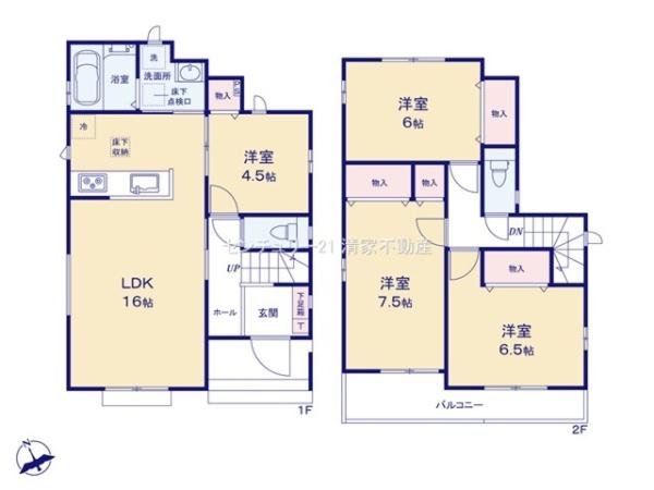 小牧市安田町の新築一戸建(間取り)