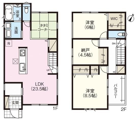 春日井市高森台7丁目の新築一戸建(間取り)