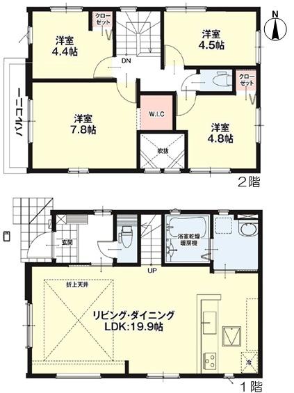 北名古屋市高田寺起返の新築一戸建
