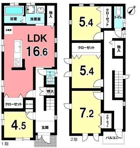 春日井市鳥居松町1丁目の中古一戸建て(間取り)