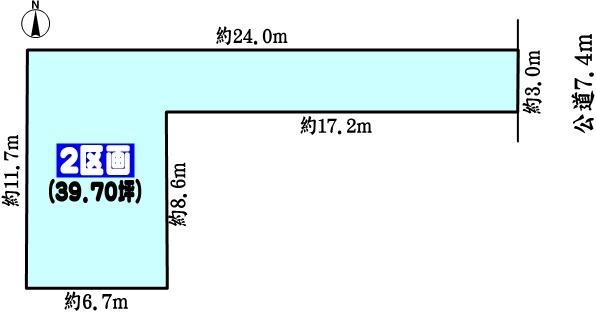 北名古屋市高田寺東の川の売土地