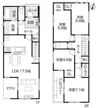 春日井市林島町４丁目の新築一戸建