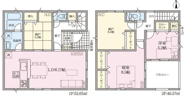 北名古屋市九之坪東ノ川の新築一戸建