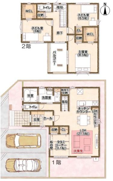 北名古屋市六ツ師宮西の中古一戸建