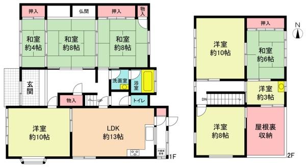 羽島市竹鼻町の中古一戸建て(間取り)