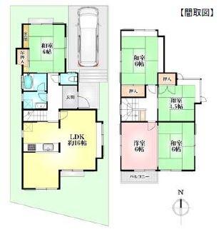神戸市北区唐櫃台2丁目の中古一戸建て(間取り)