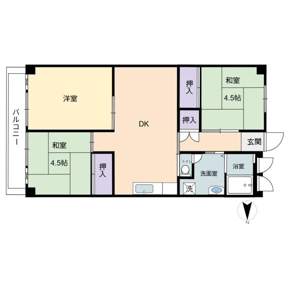 有野16団地西ビル　2階部分