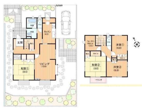神戸市北区鹿の子台北町１丁目の中古一戸建て