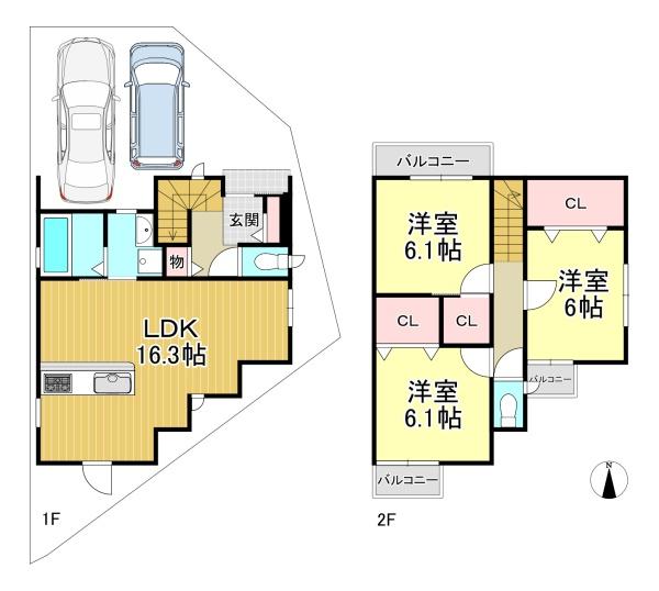 長岡京市粟生梶ヶ前　新築戸建