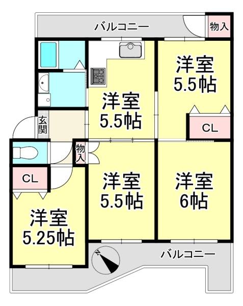 中古マンション　円明寺ヶ丘南第一住宅