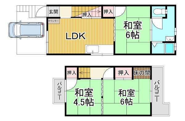 八幡市八幡長町の中古一戸建て