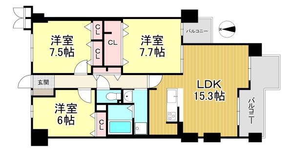 中古マンション　サンシティ桂坂参番館