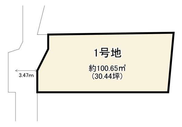 建築条件無売土地　長岡京市奥海印寺門ノ町1期1号地