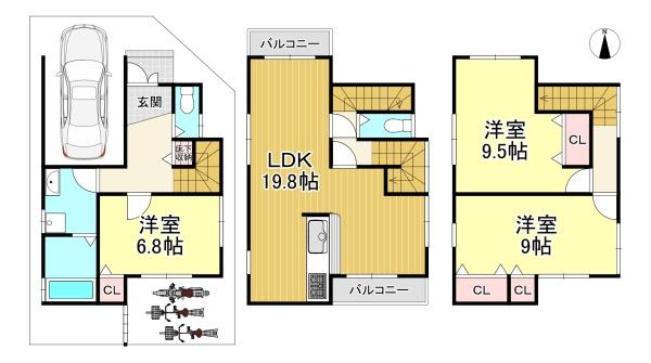 未入居一戸建　伏見区久我御旅町31期15号地