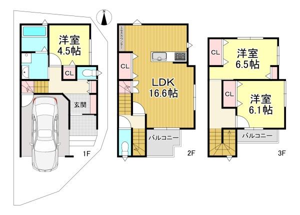 新築戸建　長岡京市こがねが丘