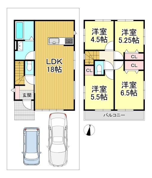 新築戸建　西京区大原野鳥見町1期1号地