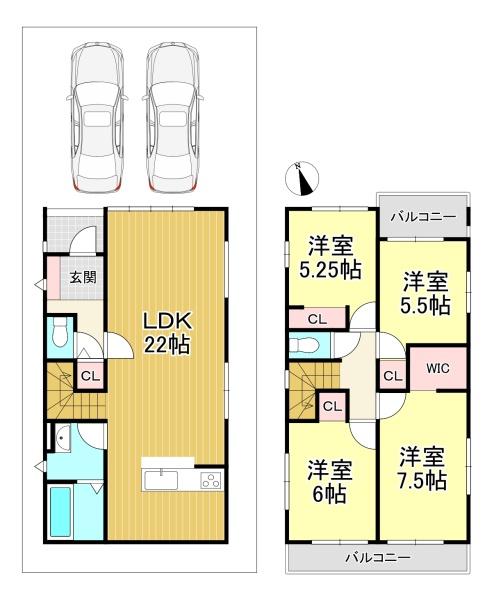 新築戸建 大枝西新林町三丁目1期1号地