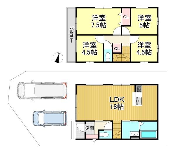 新築戸建 大原野上里鳥見町2期1号地