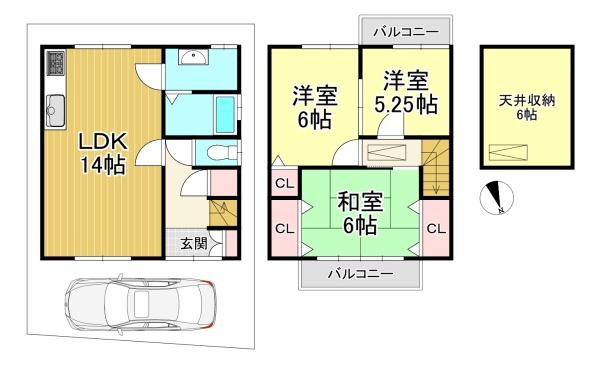 中古戸建　西京区大枝東長町